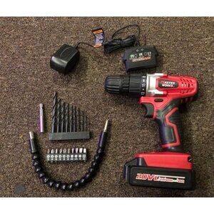 New 20V MAX Lithium lon Cordless Drill Set, Power Drill Kit with Battery